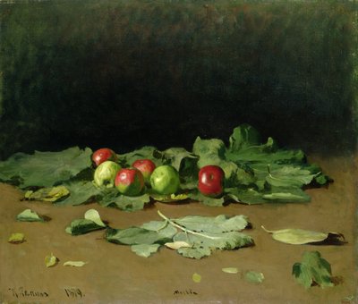 Nature morte de pommes et de feuilles - Ilya Efimovich Repin